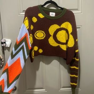 Multi pattern cropped sweater BDG